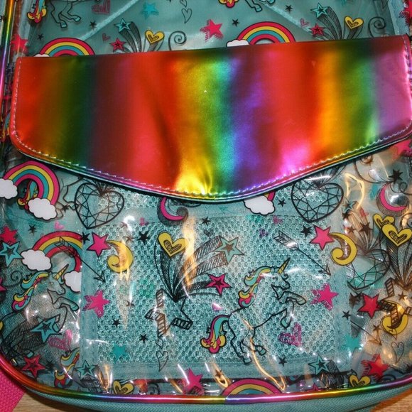 wonder nation Accessories Full Size Backpack Clear Unicorns And